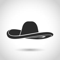 vector black hat icon