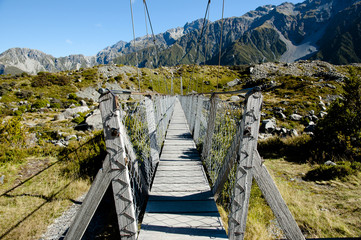 Tasman River Bridge - Mount Cook National Park - New Zealand