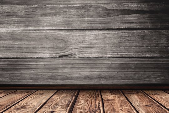 Composite image of wooden planks