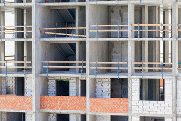 Construction of an apartment house