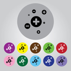 electron simple vector icon