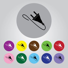 Electric plug Vector icon
