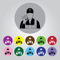 Electrician simple vector icon