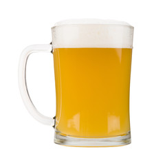 White beer mug
