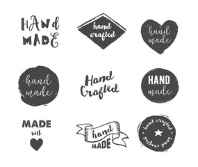 Handmade, crafts workshop, made with love icons