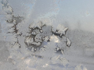 Рисунок на морозном стекле.