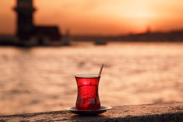 glass of tea, turkish traditional