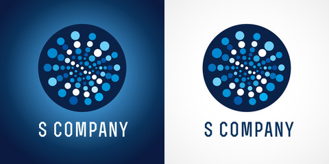 S web company logo. Letter S logo design template, web media technology logo, network digital icon