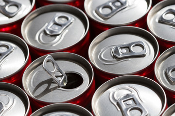 Soda cans background