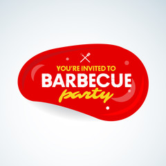 Barbecue party design,  Barbecue invitation. Barbecue logo. BBQ template menu design. Barbecue Food flyer. Barbecue advertisement. Barbecue ad design.