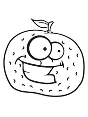 orange comic cartoon face grin funny