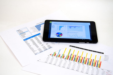 Finance dashboard and tablet