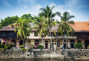 Selbstklebende Fototapete Indonesien dutch colonial buildings in old town of jakarta indonesia
