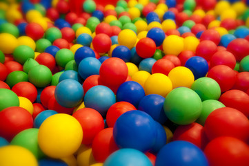 Fototapeta na wymiar Pool with colorful balls