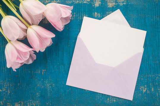   Flowers and envelope 