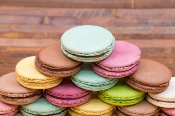 colourful french macaroons