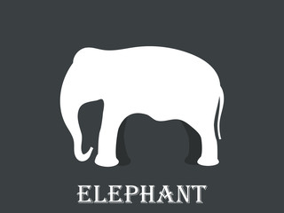Elephant silhouette. Vector illustration