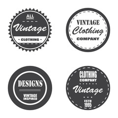 Fototapeta na wymiar Set of retro vintage labels and badges. Vector illustration