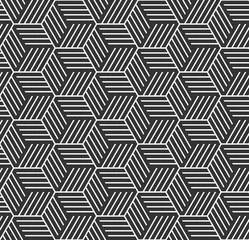 Foto op Plexiglas 3D Naadloze geometrische op-art patroon.