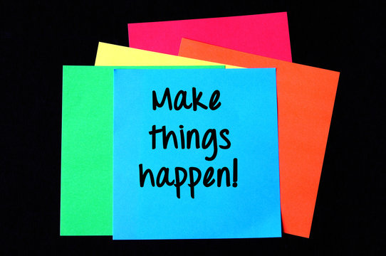 Make things happen on colorful paper