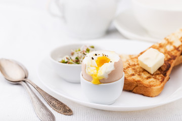 Soft boiled egg for breakfast