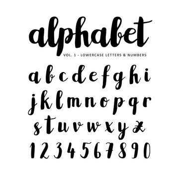 Hand drawn vector alphabet, font, isolated letters written with marker, ink