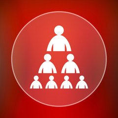 Organizational chart with people icon