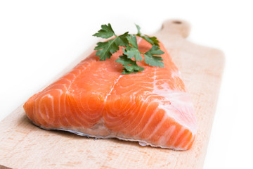 Fresh salmon meat
