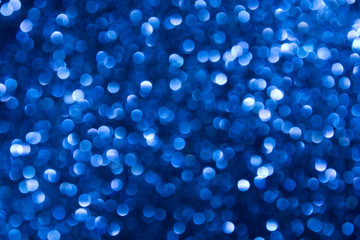 De-focused blur small blue haze lights - abstract blue background