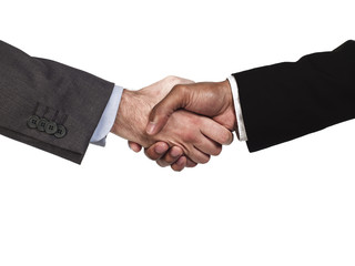 business people shaking hands.