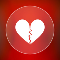 Broken heart icon