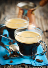 Espresso. Two Cups of coffee.