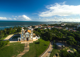 Aerial View of Church of Saint Anthony of Carmo (Igreja do Carmo), Olinda, Pernambuco, Brazil