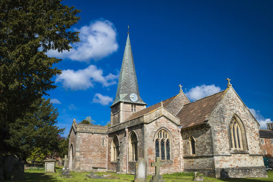 Old English Church and Grave Yard in Somerset