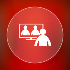 Video conference, online meeting icon