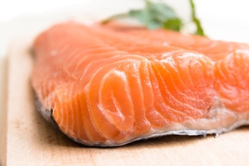 Fresh salmon meat