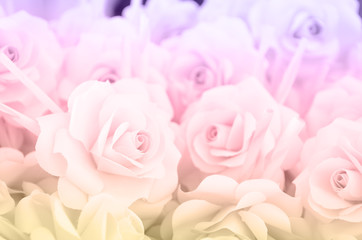 Obraz na płótnie Canvas Soft focus artificial rose wood flowers