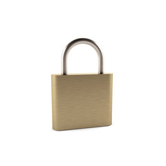 Padlock on a white background. 3D illustration.