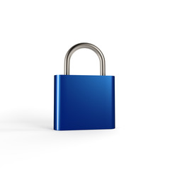 Fototapeta premium Padlock on a white background. 3D illustration.