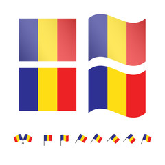 Fototapeta premium Chad Flags EPS 10