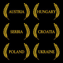 Laurel Wreath European Countries 10