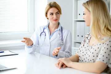 Doctor and patient are discussing something