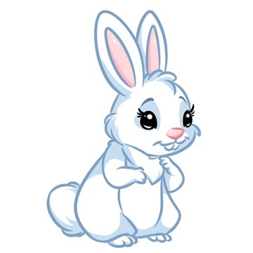 White Rabbit cartoon illustration isolated image animal character
