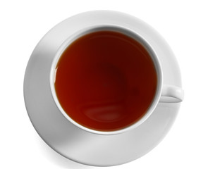 Cup of tea isolated on white background