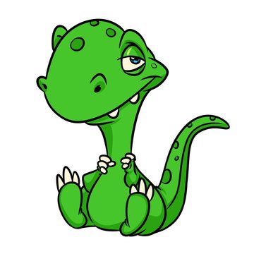 Dinosaur lizard cartoon illustration  isolated image animal character

