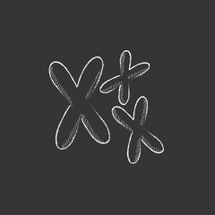 Naklejka premium Chromosomes. Drawn in chalk icon.