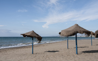 playas de la costa de Estepona en la costa del sol, España
