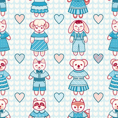 Animals seamless pattern