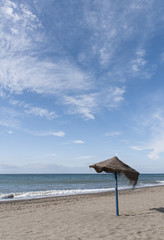Playa solitaria en la costa de Estepona, Málaga