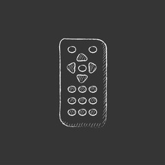 Remote control. Drawn in chalk icon.